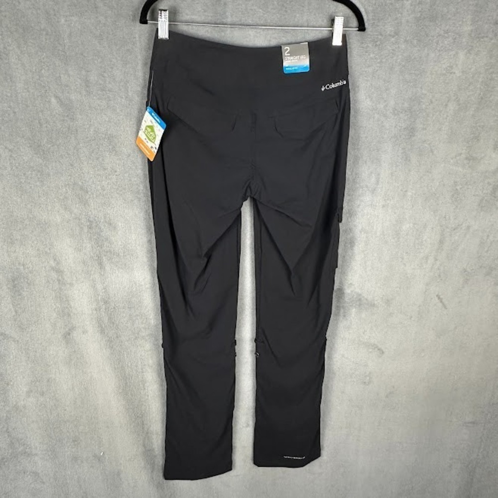 Columbia Pants Womens 2 Black Omni-Shield Straight Leg Roll Up Stretch Outdoor - Picture 7 of 13